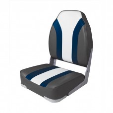 Кресло складное мягкое High Back Rainbow Boat Seat черно/белое